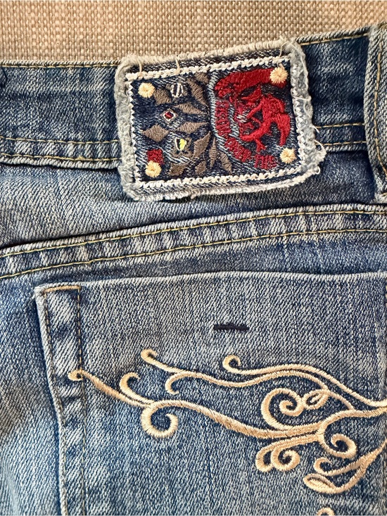 Diesel Denim - SUPER RARE - Deadstock Diesel Blue Denim Jeans with Red Embroidered Patch